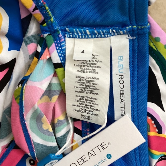 Bleu Rod Beattie Twisted Sarong Hipster Bikini Bottom Go For Bold Multi Print - Picture 10 of 10